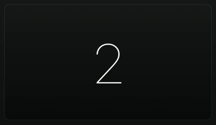 The camera picture showing a big number 2 during the countdown